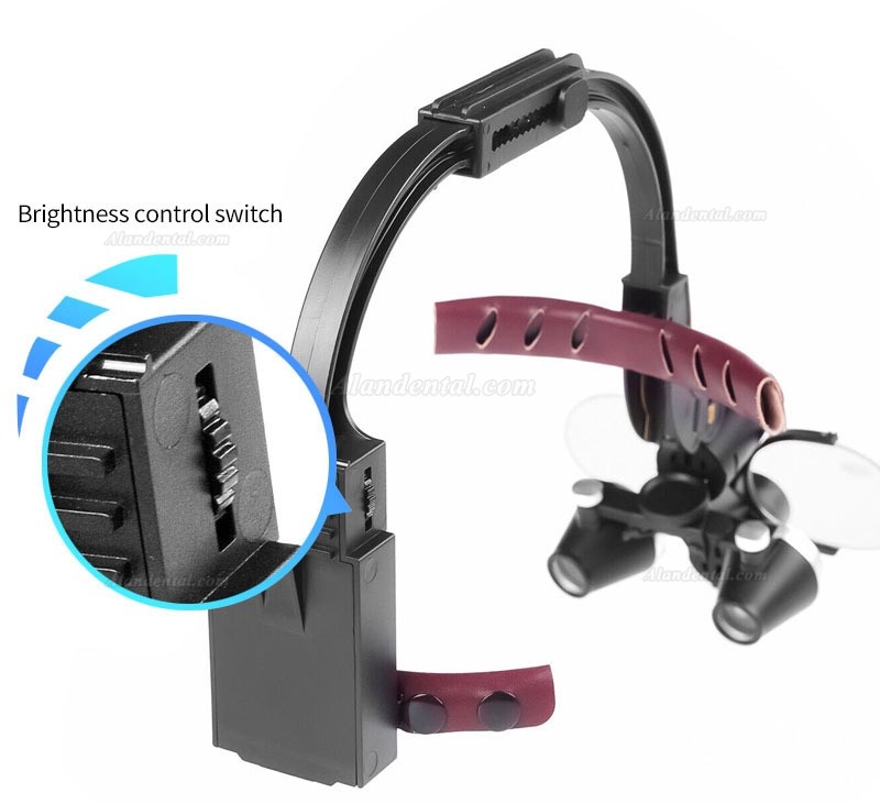 2.5/3.5X Dental Headband Binocular Loupes with 5W LED Head Light & Presbyopic Glasses